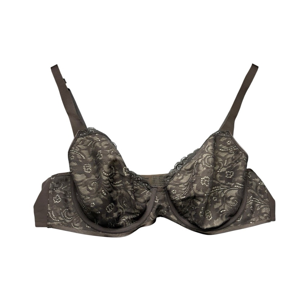 Soma Womens Bra 38B Taupe Brown Lace Enticing Lift Full Coverage